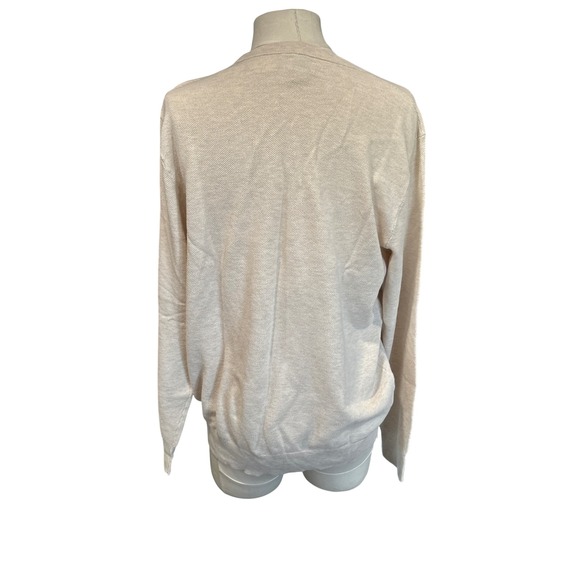 J. Crew Mens Textured Knit Crewneck Sweater Oatmeal Heather BM043 XXL New - Picture 5 of 8
